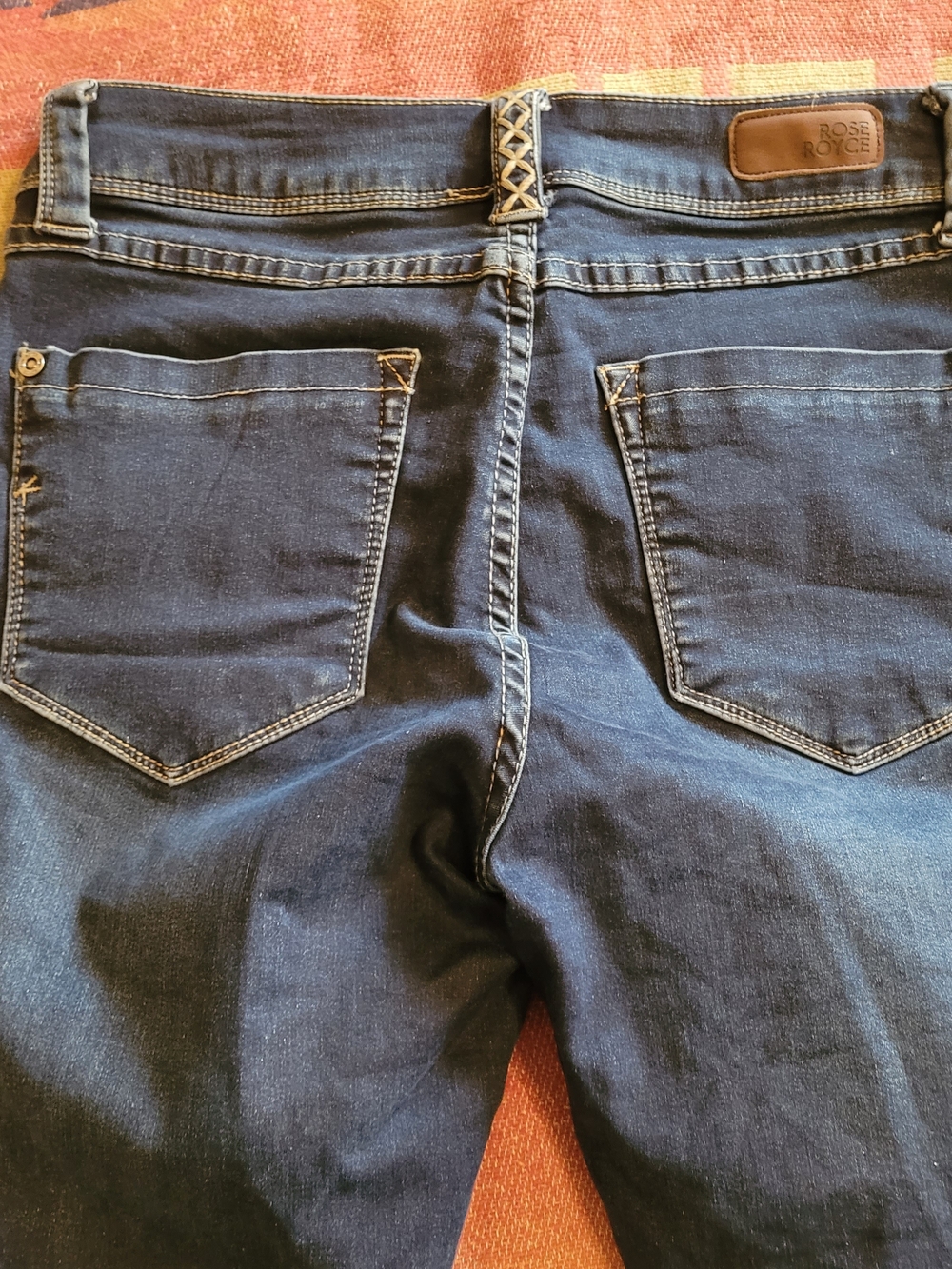 Rose Royce, NWOT, Rubberband Stretch Skinny Jeans in Dark Blue, 28 - Picture 4 of 8
